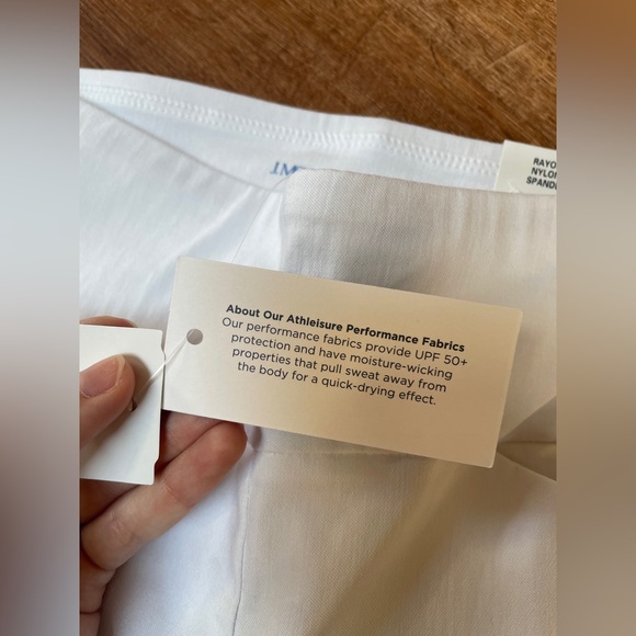 NWT J McLaughlin Romilly pants white size 4 UPF athletic athleisure stretch - Picture 9 of 11